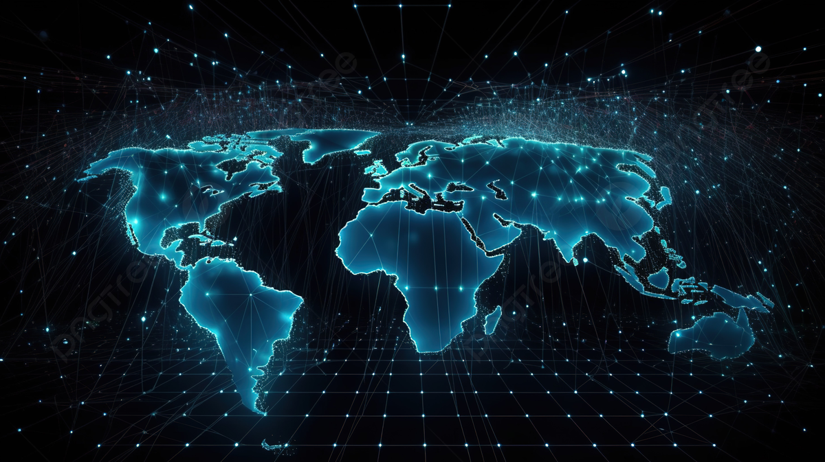 Abstract world map